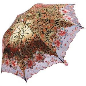 梅花伞 二折刺绣睛雨伞盛夏蔷薇821032227P
