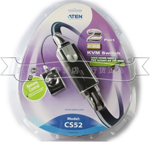 ATEN KVM 多电脑切换器 CS52|CS-52 Hybrid 2口PS/2&USB