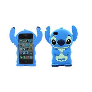 苹果4手机壳iPhone4手机壳史迪仔iphone4s 硅胶套 史迪仔(深蓝)