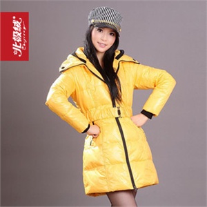 2010冬季新款 北极绒羽绒服专柜正品 女式中长款981051 韩版 修身