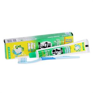 黑人 双重薄荷牙膏120g送柔彩牙刷促销装