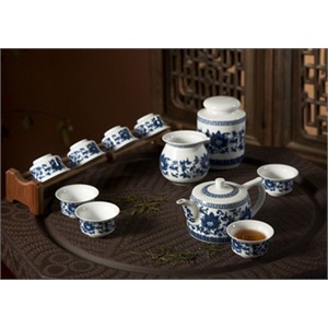 景德镇陶瓷茶具11头青花套装 JDCJ079