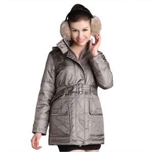 恒源祥羽绒服 90%含绒量 女式中长款 大码 新品修身 百搭 7063