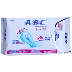 ABC 甜睡夜用超极薄棉柔排湿表层卫生巾3片含KMS健康配方