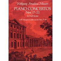 莫扎特钢琴协奏曲第17-22全谱Piano Concertos Nos. 17-22 in Full Score