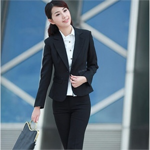 正装 职业装 西装女装工作服OL时尚白领丽人职业套装三件