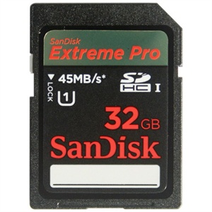 [当当销售配送]SanDisk 32GB UHS-1 极速专业级系列 SDHC存储卡 45MB/s