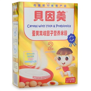 贝因美 蛋黄双歧因子营养米粉 225克