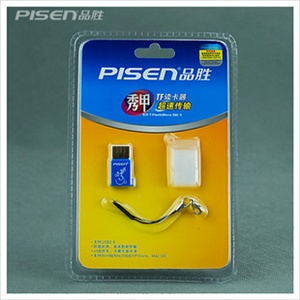 Pisen/品胜 秀甲TF读卡器 USB读卡器 支持TF SD存储卡
