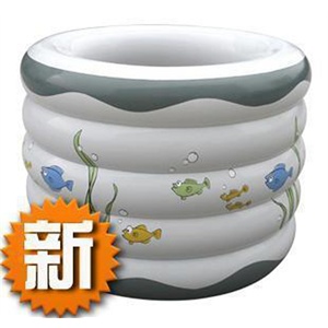 盈泰/游泳池/五环加厚 米白色婴儿圆形充气游泳池 儿童礼物