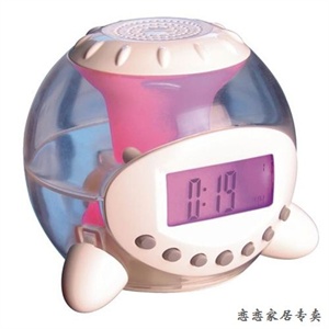 恋恋家居 自然声音乐吧焕彩球闹钟 LED钟 温度计 UI 809