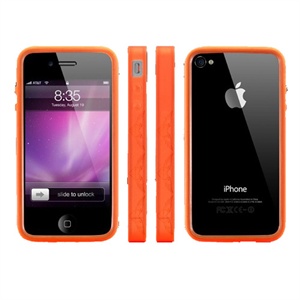 Maclove Cilla iPhone 4 边框保护套 TPU材质 橘色（解决“信号门”）