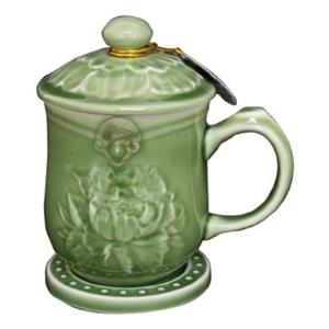 泰源谷韬光养晦三件套茶杯-花开富贵