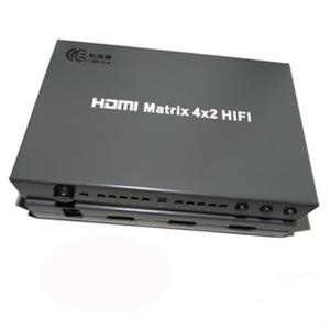 科唯奇 HDMI矩阵 四进二出 4进2出 音频分离 光纤/3.5输出支持3D