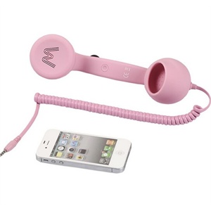 防辐射复古电话筒 iphone4 4S手机听筒 座机 磨砂款 带音量调节