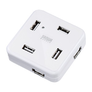 【品牌直供】包邮 日本SANWA 7口USB集线器 USB-HUB250W 两色