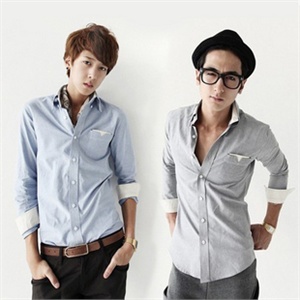 Wantdo 2012新款 韩版抢先热卖 男装时尚 长袖修身衬衫518C813