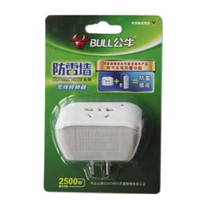 【当当自营】 公牛 插座 H1010 双重防雷系列无线转换器 普通插座或电器连接本产品实现防雷功能