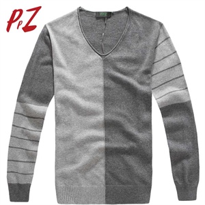 【品牌直供】PPZ 男装 时尚休闲拼色规则条纹毛衣 男ct-0110025
