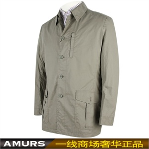 【品牌直供】休闲便装 爱缪斯品牌男装 立领夹克 纯棉夹克衫