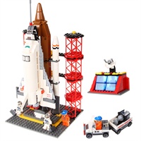 奥斯尼 乐高式拼插积木 航天飞机 傲游太空飞机 小鲁班式航天模型卫星发射基地 儿童拼插积木玩具生日礼物 航天飞机发射场-玩具-当当触屏版