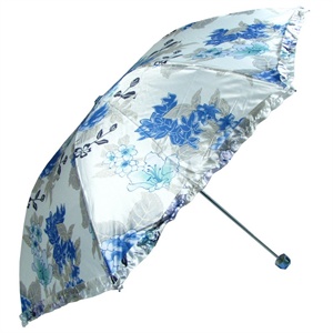 天堂伞三折超轻防紫外线晴雨伞 3312E 绸缎沙丁 蓝色系列(混色)