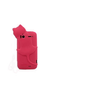 htcg14 g18手机壳HTCg14手机套Z710e迪菲猫软壳趴趴猫(玫红)