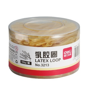 得力文具 得力3213 得力乳胶圈（50g/盒） 得力橡皮筋 得力皮筋