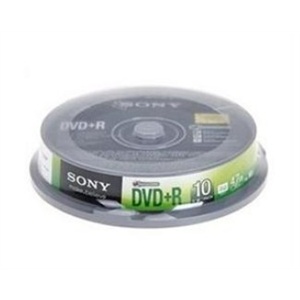 SONY 索尼 DVD+R 16X 4.7G 台产 桶装10片 空白刻录盘