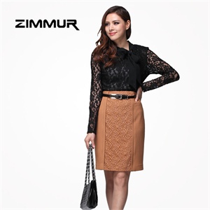 ZIMMUR 2012春装 夏装 系领蕾丝修身 衬衫 衬衣 Z12CUF001N0 显瘦