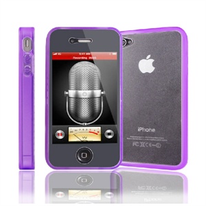 ikodoo爱酷多 苹果配件 iphone4S 手机外壳 TPU套 保护壳 紫色