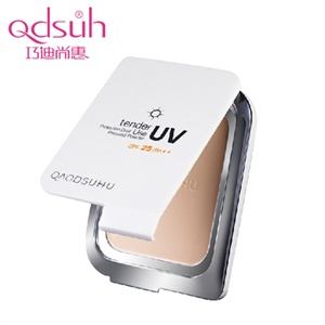 正品 巧迪尚惠QDSUH 柔皙防晒两用粉饼12g SPF25/PA++2#自然色