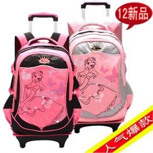 2011夏新款专柜正品迪士尼/芭比拉杆书包/BL0084