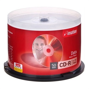 【当当销售配送】IMATION 怡敏信 CD-R 52X 700MB 商务银盘 50片桶装 刻录盘