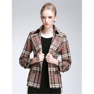 MasaMaso玛萨玛索 BURBERRY经典格纹短风衣1696