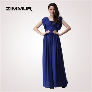 zimmur 夏装 春装 高腰V领简约优雅 连衣裙 Z12XKC747B0 显瘦