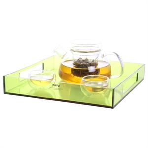 a-life最生活 亚克力 茶具 茶盘 方形亚克力托盘 B-1045透明绿