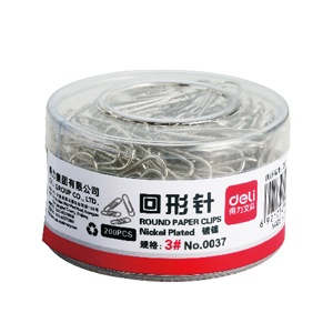 得力文具 办公用品 0037 回形针 【规格】29mm(200枚)
