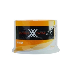 铼德（Ritek）DVD-R 16速 4.7G X系列 桶装50片 刻录盘