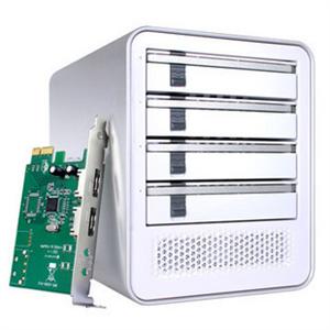 新品！ICY DOCK MB561US 4层硬盘抽取盒 内置8TB希捷硬盘