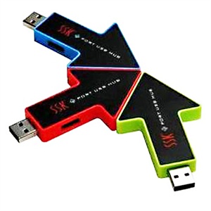 飚王 HUB集线器 黑红 黑黄 黑蓝 SHU013 箭头型USB