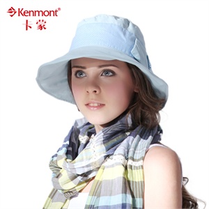 KENMONT凯蒙特 帽子 女士 遮阳帽 防紫外线帽子 防风帽绳KM-0408