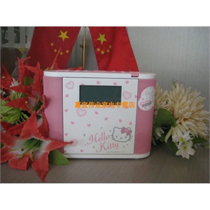 HELLO KITTY KT-CD10迷你CD/收音闹钟音乐播放机 代理直销