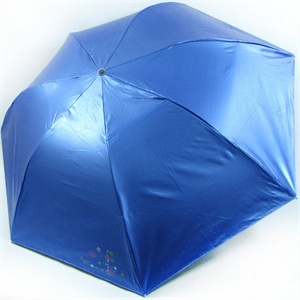 天堂伞三折黑涤彩胶两面丝印晴雨伞 3343E 周末心情