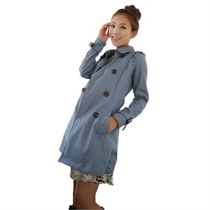 【品牌直供】臻衣阁 女士服装翻领长袖肩皱风衣 XBD-9276