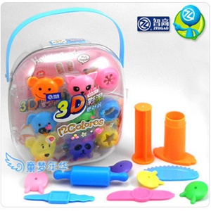智高正品3D无毒不干橡皮泥工具套装儿童3D彩泥模具5031