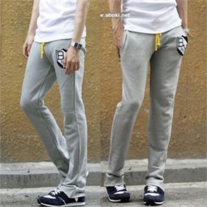 2012新款超级有型 男士个性大贴标运动长裤 运动裤1515-K052