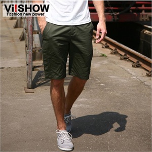 viishow 2011新品 中裤五分裤 男 休闲修身水洗短裤