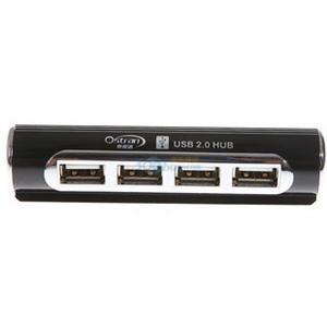 奥视通OST-306 USB2.0笛型HUB（黑色银色,带电源）