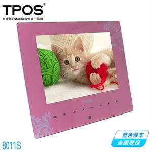 TPOS 8010S 8寸 多功能数码相框(粉) 4：3高清屏 超薄机身 2G内存
